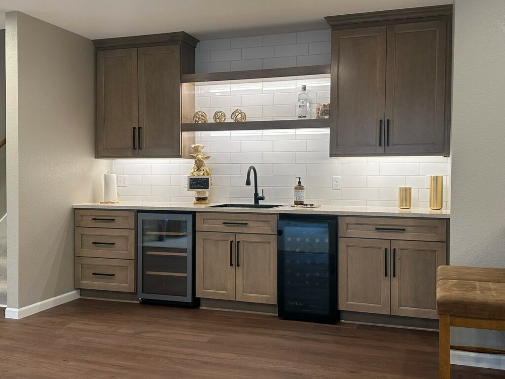 Hartland Complete Basement Remodel: Custom Home Gym, Office & Entertainment Center