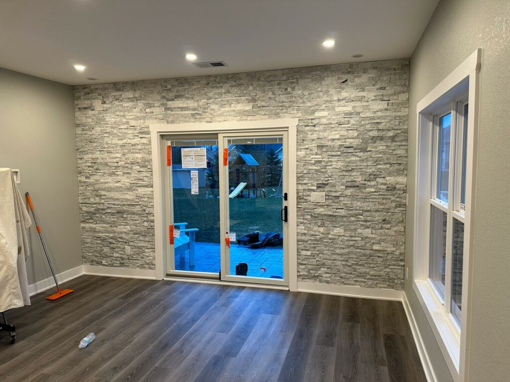 Waukesha Basement Remodel: Custom Rec Room, Wet Bar & Powder Room Upgrade