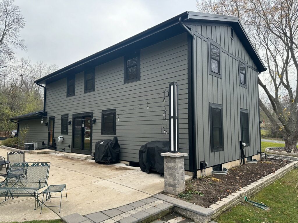 Mukwonago Exterior Makeover: LP Smartside Siding, Standing Seam Roof & Pella Window Upgrade