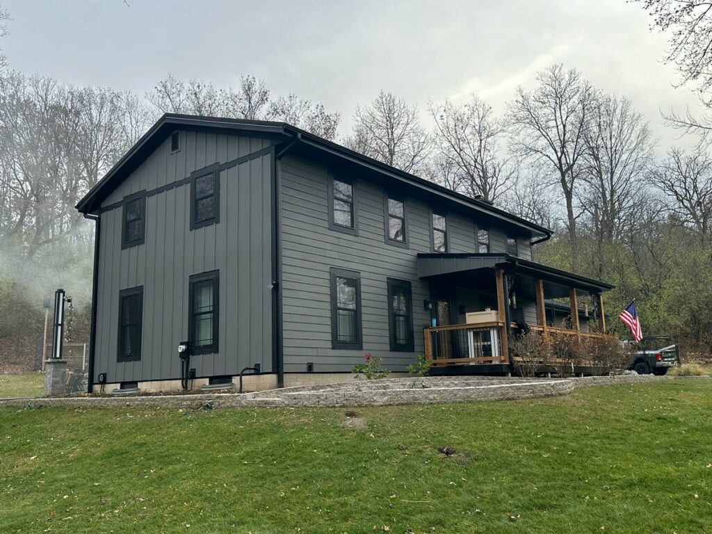 Mukwonago Exterior Makeover: LP Smartside Siding, Standing Seam Roof & Pella Window Upgrade
