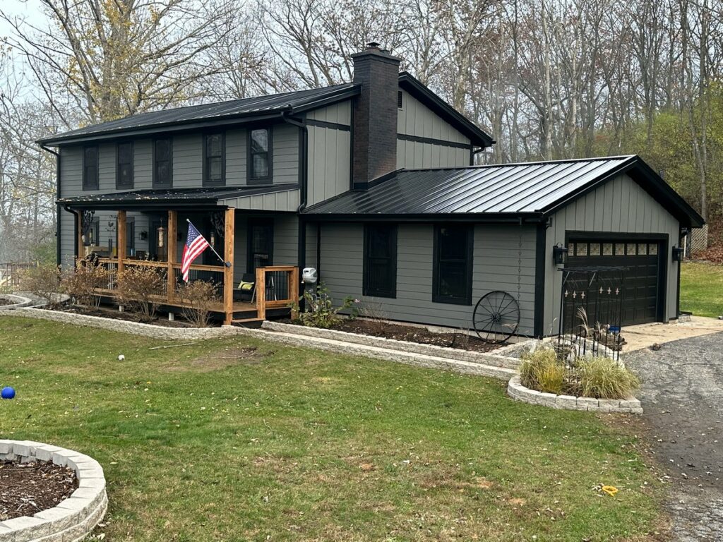 Mukwonago Exterior Makeover: LP Smartside Siding, Standing Seam Roof & Pella Window Upgrade