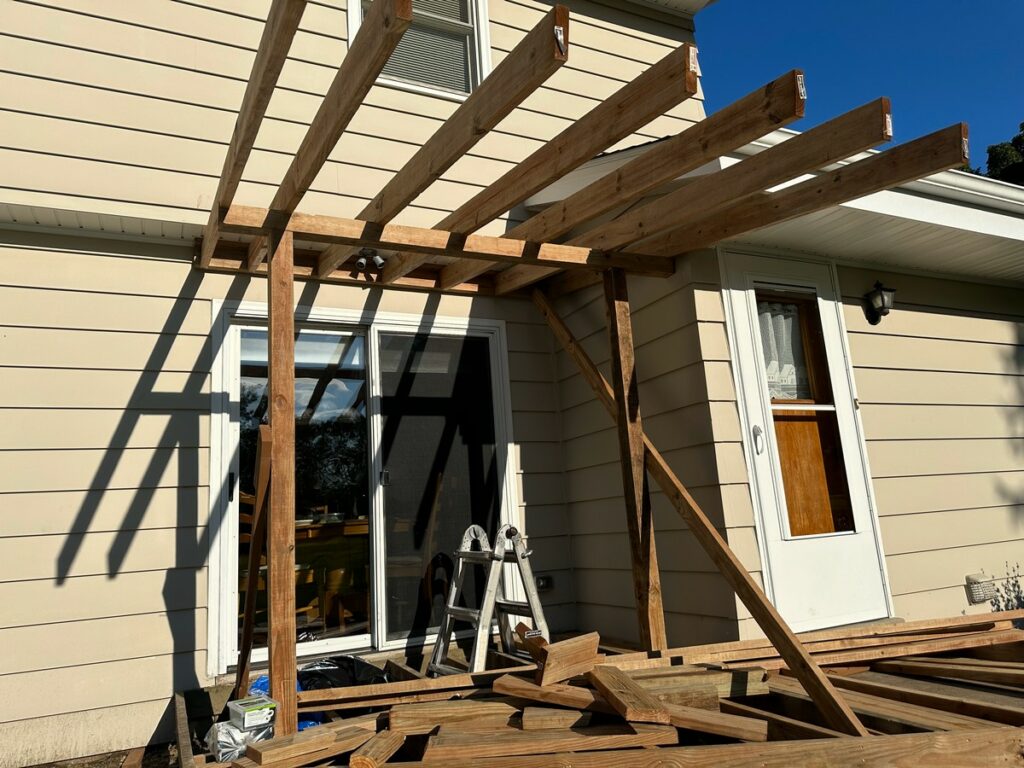 Waukesha Deck & Pergola Renovation: Composite Deck Board Replacement & Pergola Rebuild