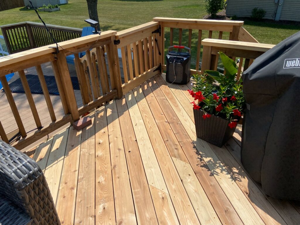 Herringbone Cedar Deck Waukesha