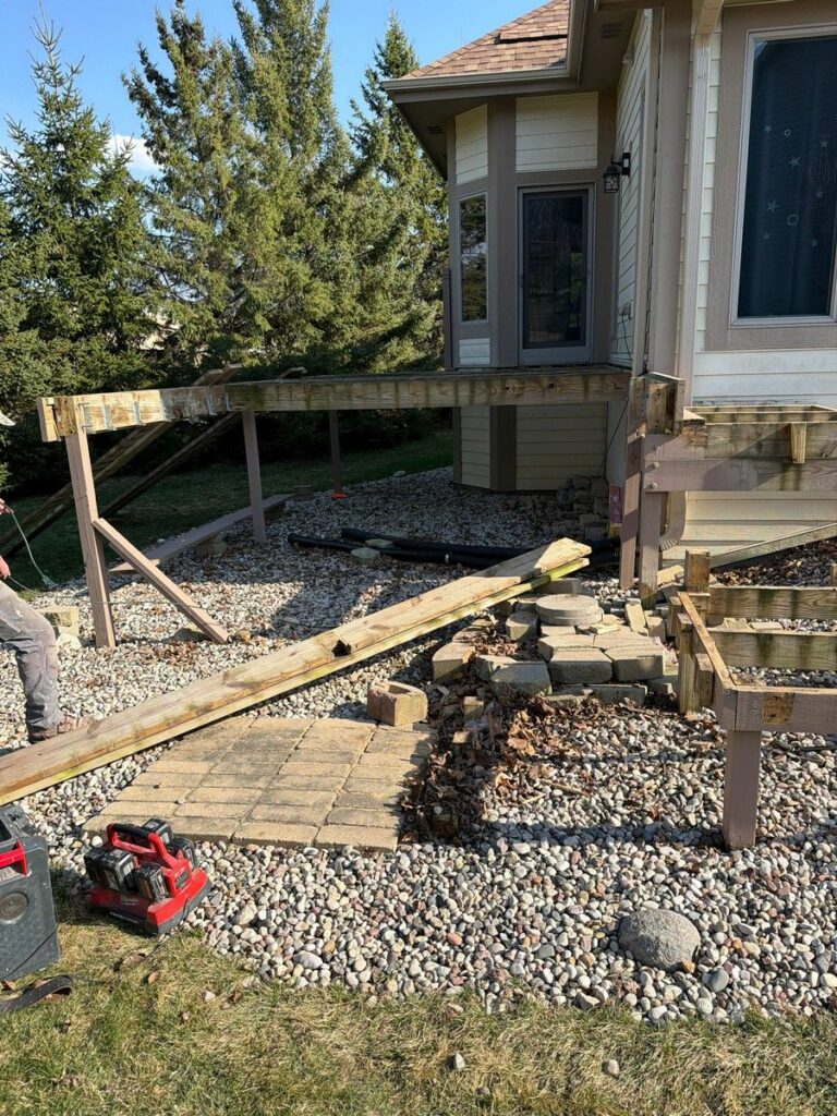 Composite Deck over Concrete Patio in Waukesha, WI