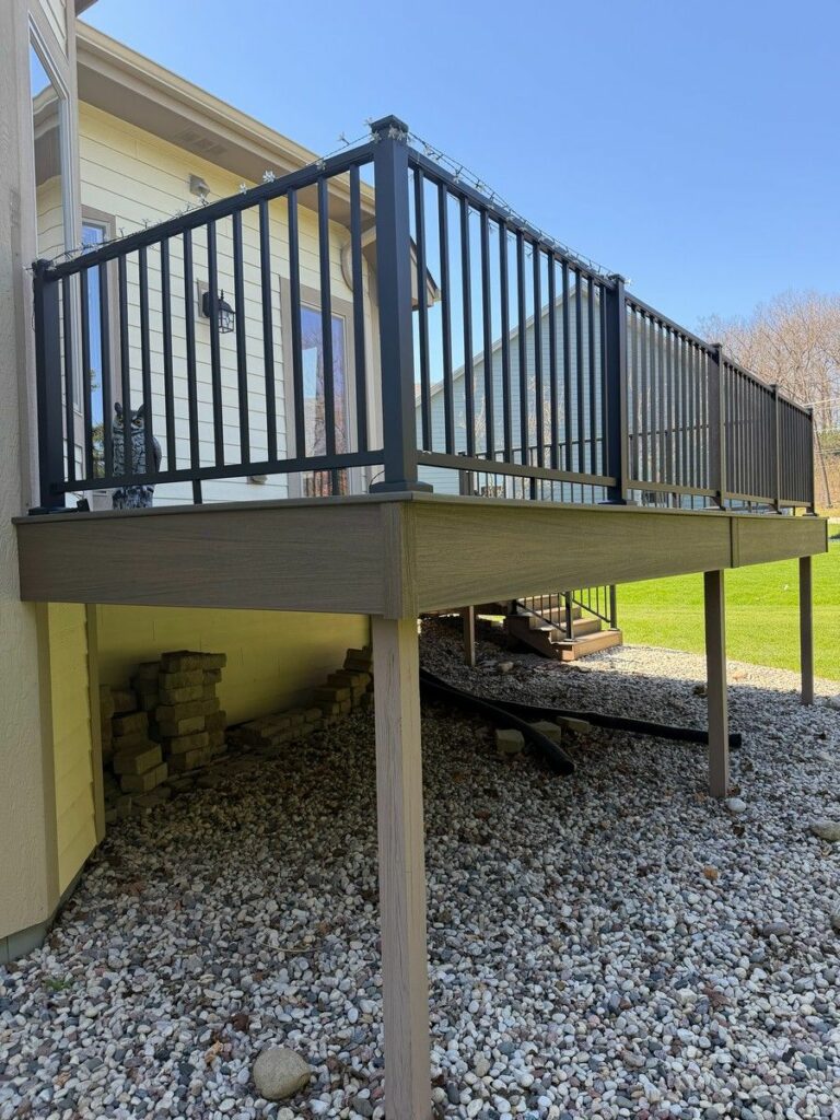 Composite Deck over Concrete Patio in Waukesha, WI