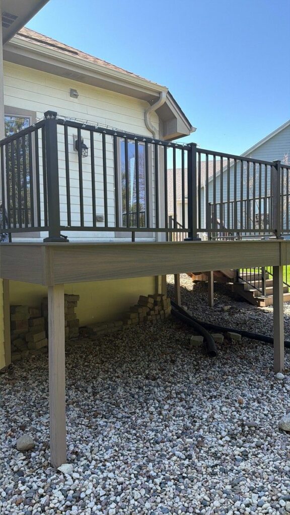 Composite Deck over Concrete Patio in Waukesha, WI