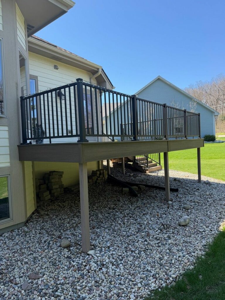 Composite Deck over Concrete Patio in Waukesha, WI