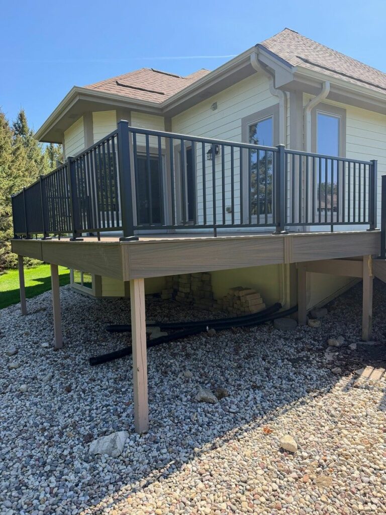 Composite Deck over Concrete Patio in Waukesha, WI