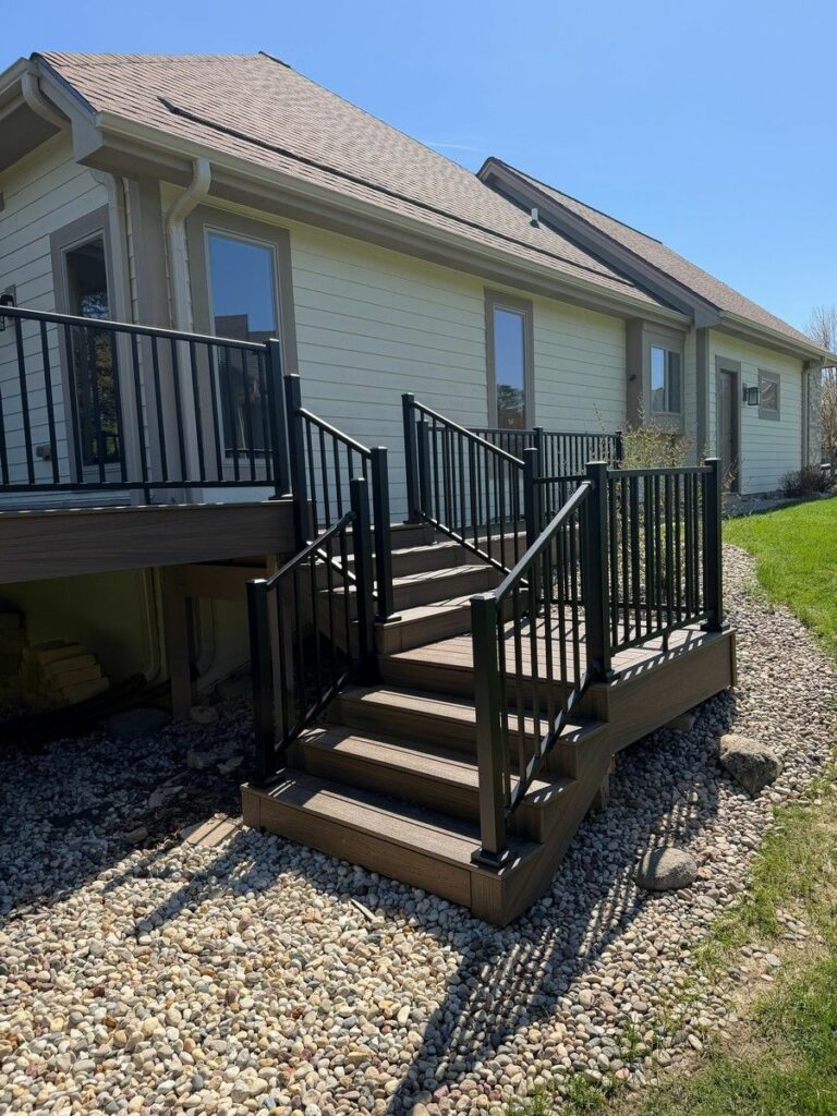 Composite Deck over Concrete Patio in Waukesha, WI