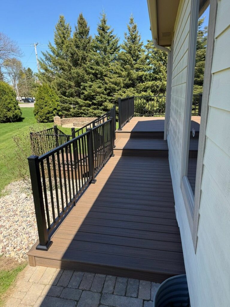 Composite Deck over Concrete Patio in Waukesha, WI