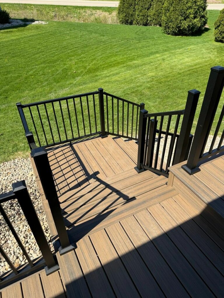 Composite Deck over Concrete Patio in Waukesha, WI