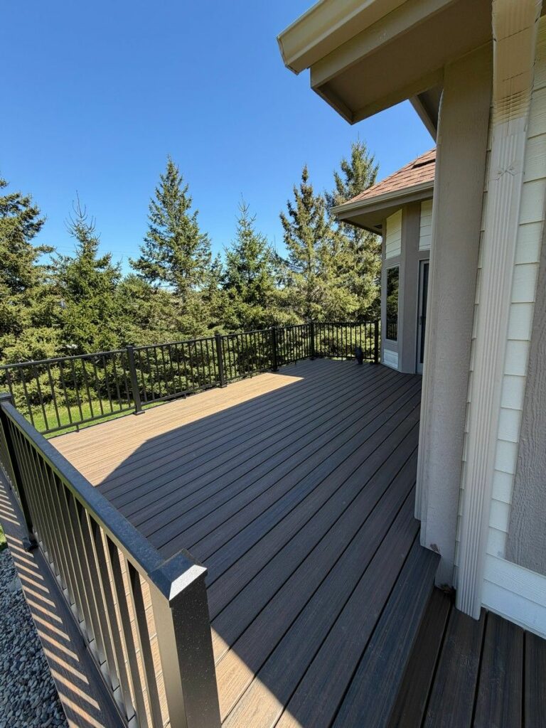 Composite Deck over Concrete Patio in Waukesha, WI