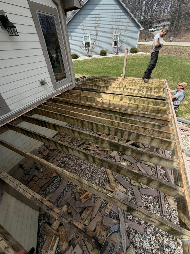 Composite Deck over Concrete Patio in Waukesha, WI