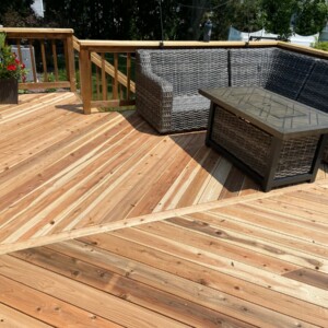 Herringbone Cedar Deck Waukesha